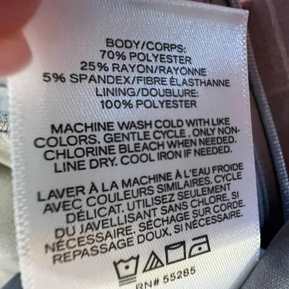 Express Gray Plaid Lined Midi Skirt Size 8 - Picture 10 of 13